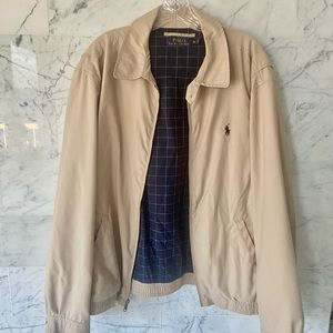 Polo Ralph Lauren Mens Harrington Windbreaker Jacket with plaid lining XL